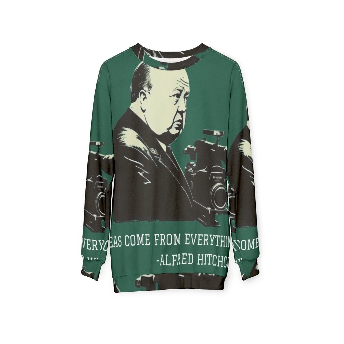 Alfred Hitchcock Illustration Sweatshirt - hanging