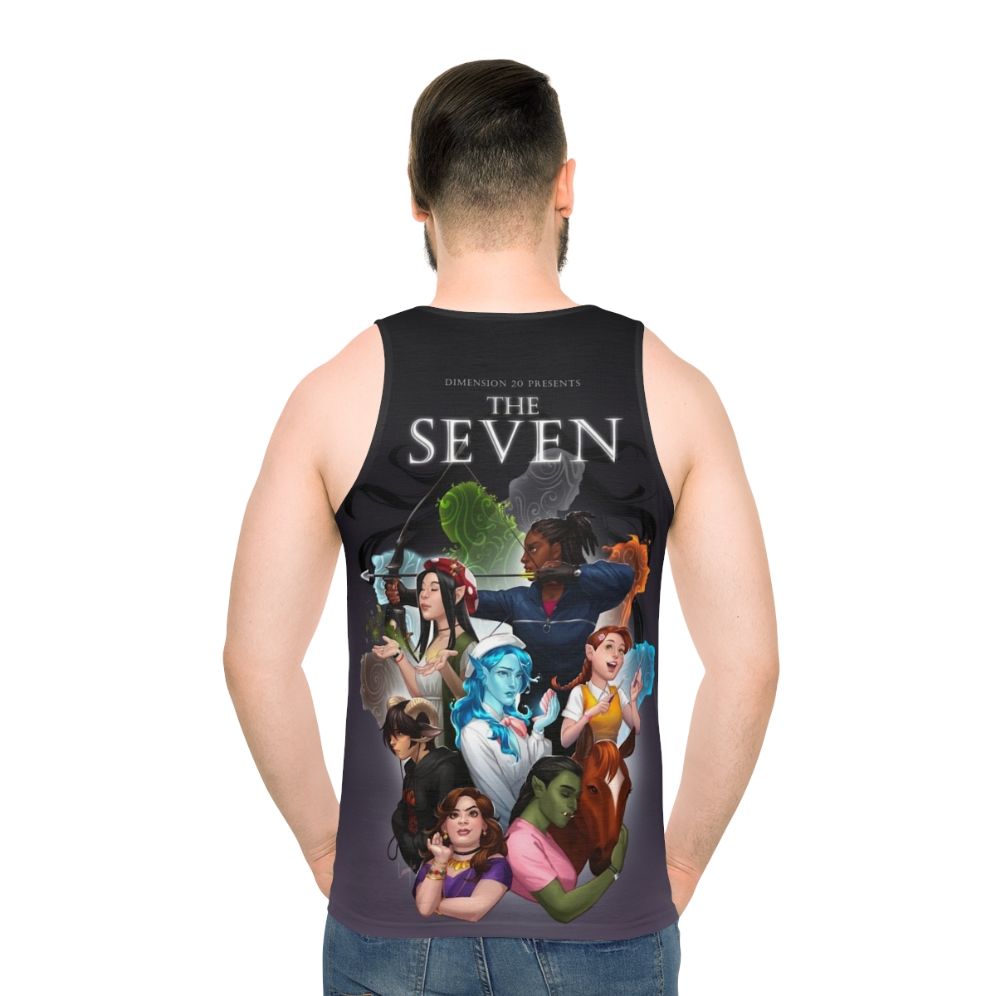 Dimension20 The Seven Maidens Unisex Fantasy Art Tank Top - men back