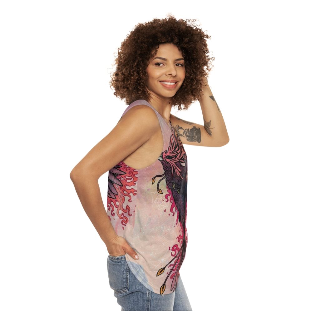 Unisex Phoenix Mythical Creature Tank Top - women side