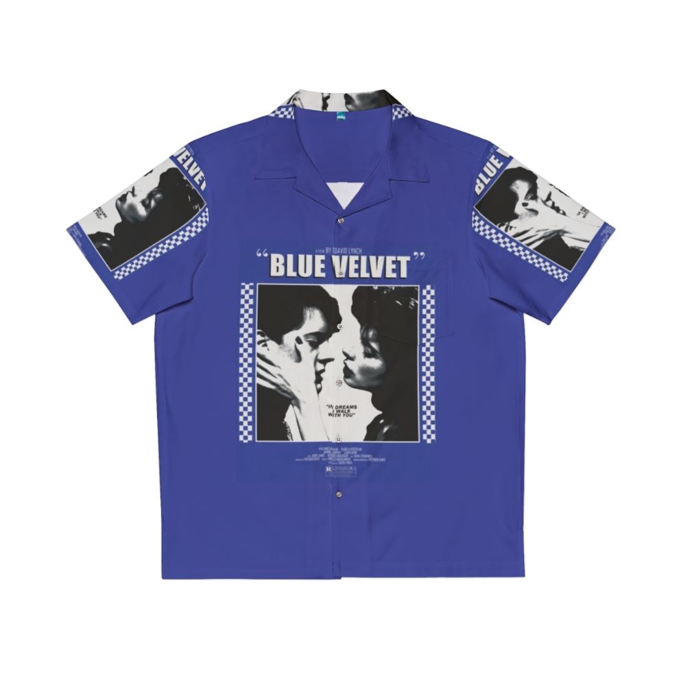 David Lynch's Blue Velvet movie poster design on a Hawaiian shirt