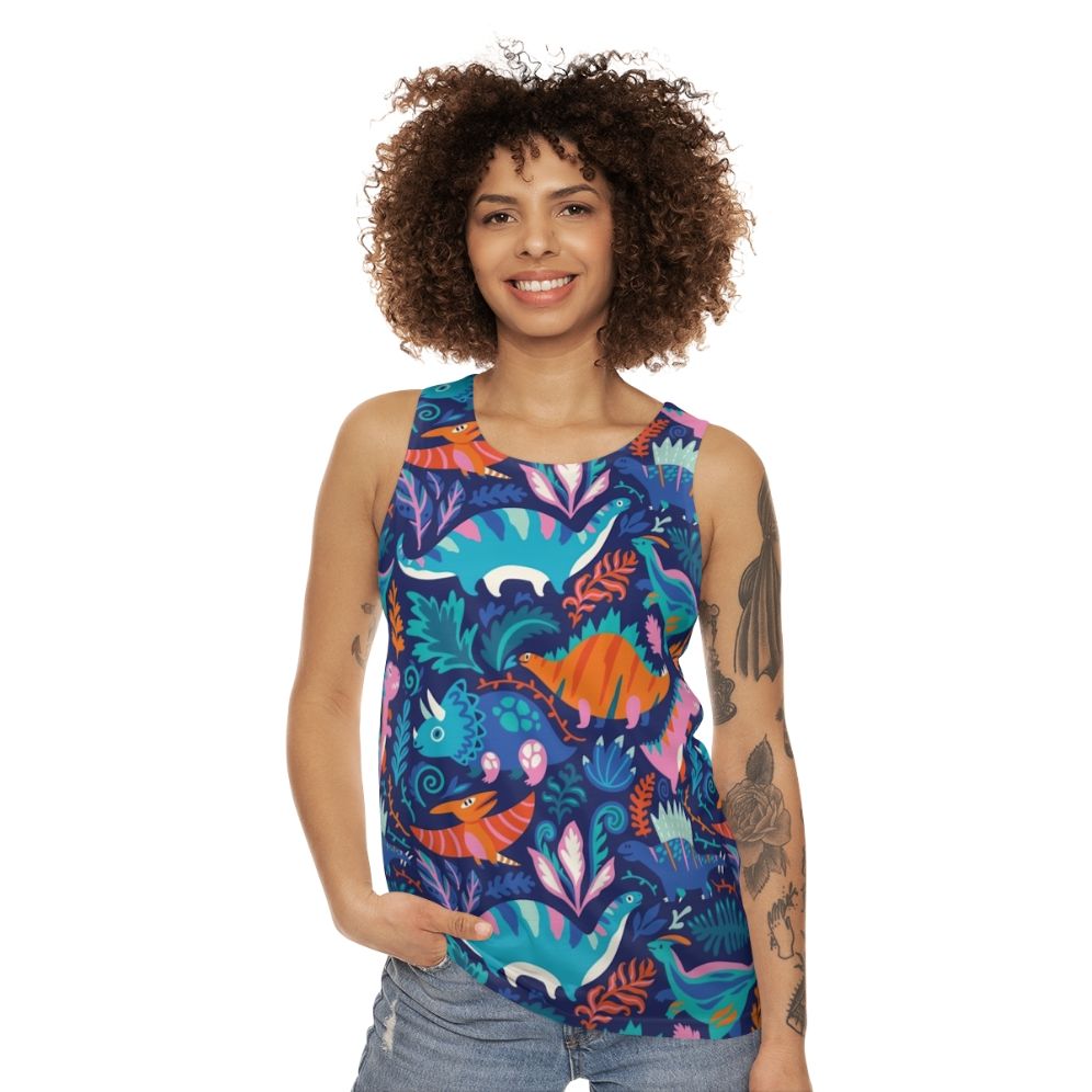 Dino Team 1 Unisex Dinosaur Tank Top - women