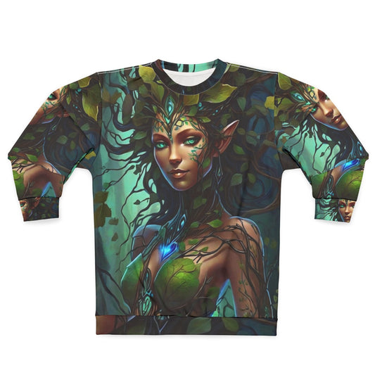 Forest nymph dryad inspired cozy sweatshirt