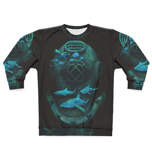 Deep Diving Sweatshirt with Marine Life Design