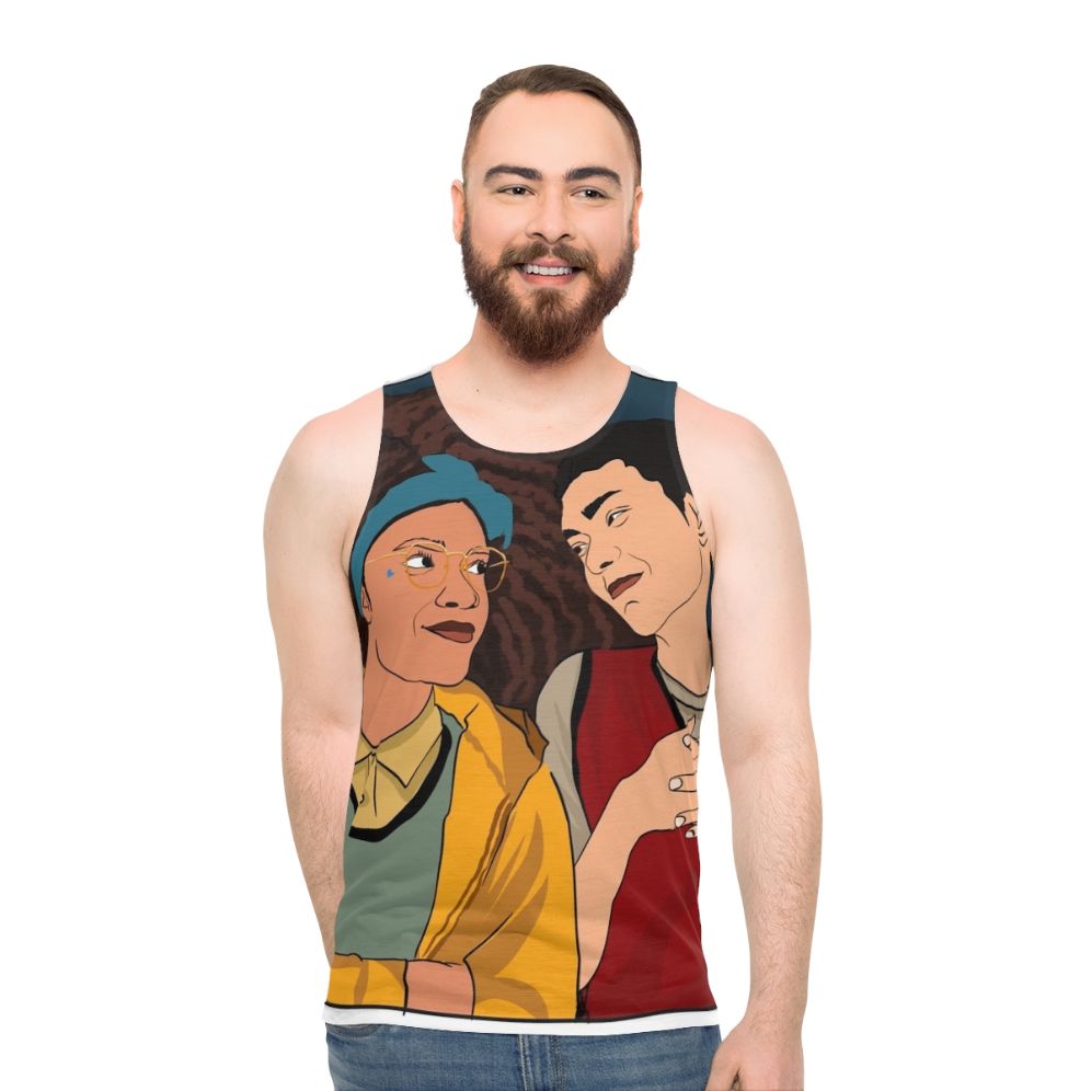 Heartstopper Unisex Tank Top with Charlie and Nick Artwork - men