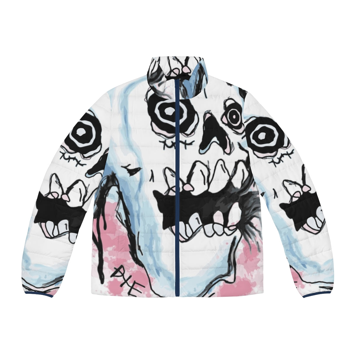 Lil Peep Die Skull Puffer Jacket with GBC Gothboiclique Branding