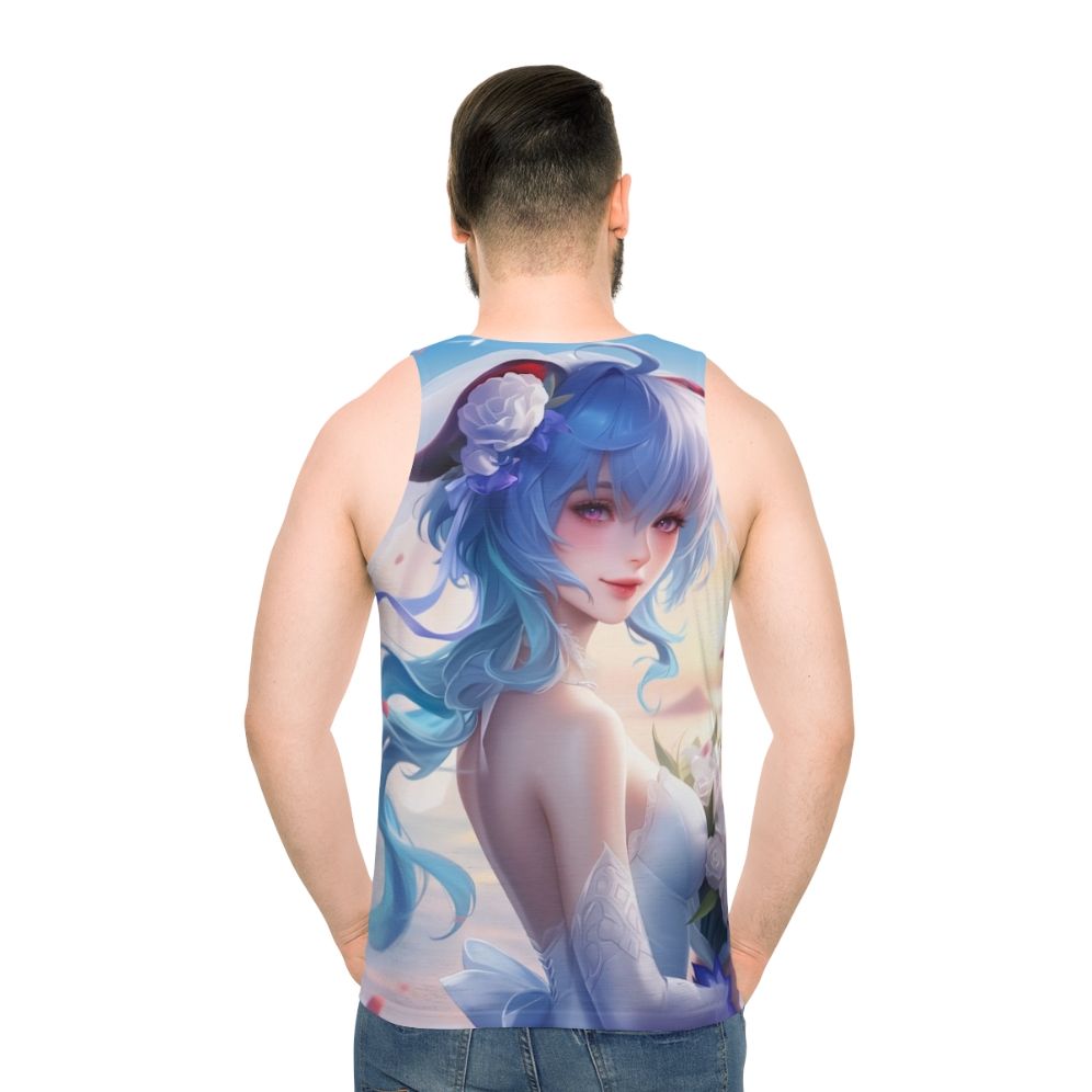 Genshin Impact Ganyu Wedding Dress Unisex Tank Top - men back