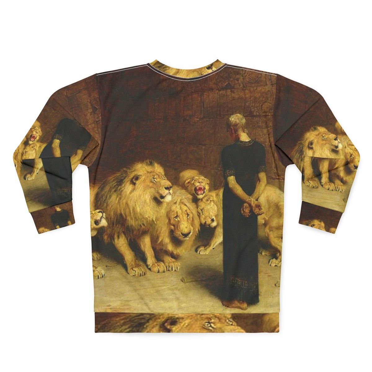 Christian Biblical Daniel in the Lions Den Sweatshirt - Back