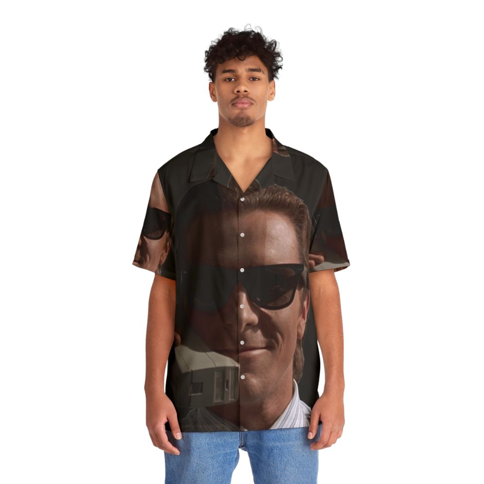 Patrick Bateman on phone Hawaiian shirt from American Psycho - People Front