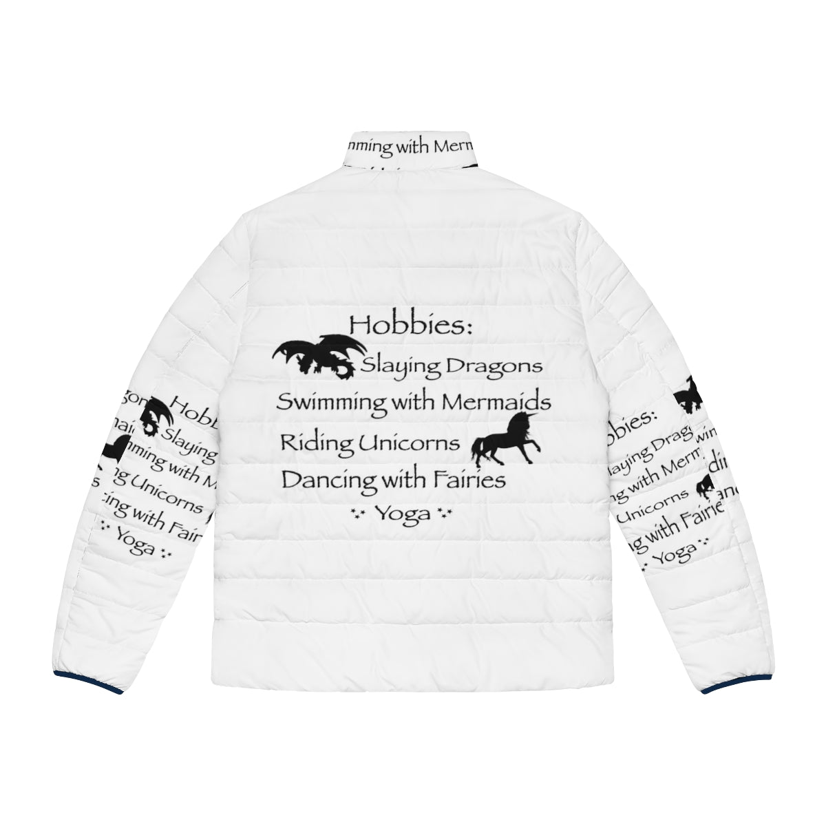 Hobbies Puffer Jacket 2 with fantasy and magical design - Back