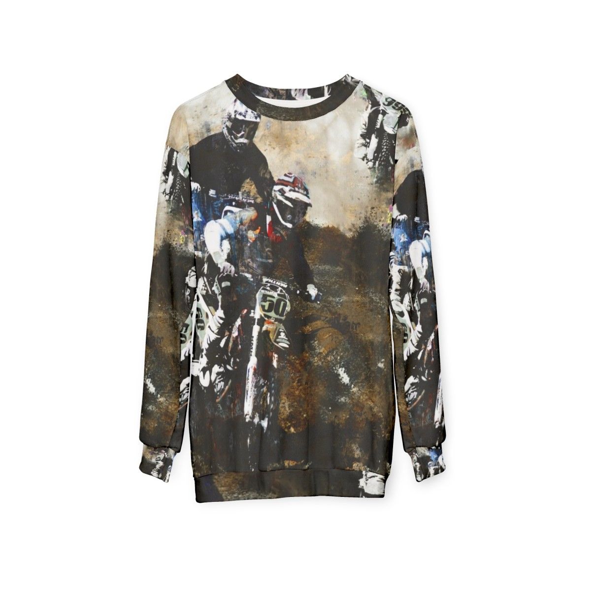 Motocross dirt bike sweatshirt - hanging