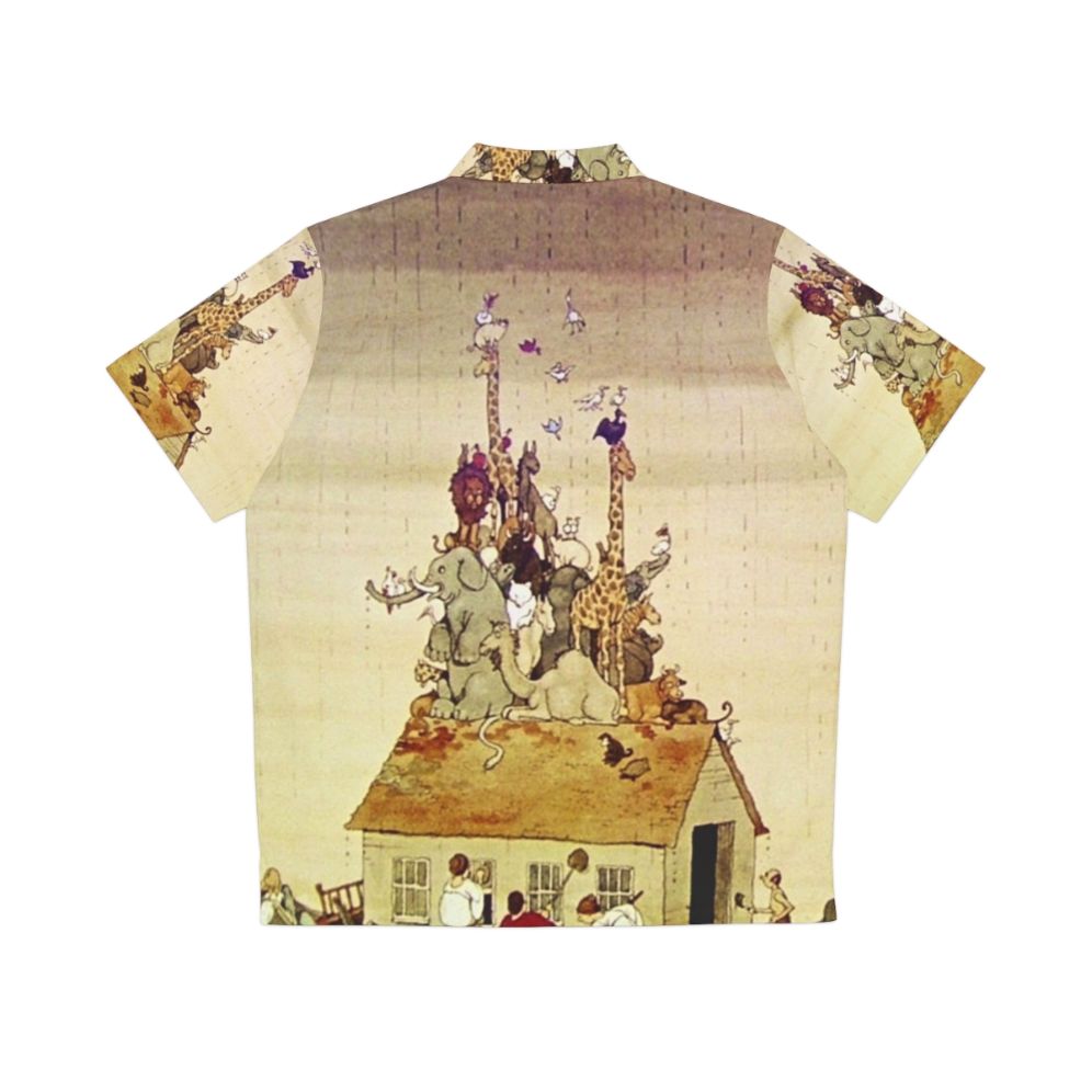 W Heath Robinson Noah's Arc Fantasy Hawaiian Shirt - Back