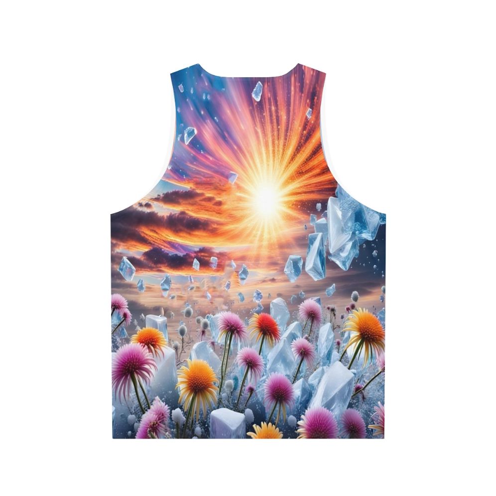 Flower Sunset Unisex Tank Top - Back