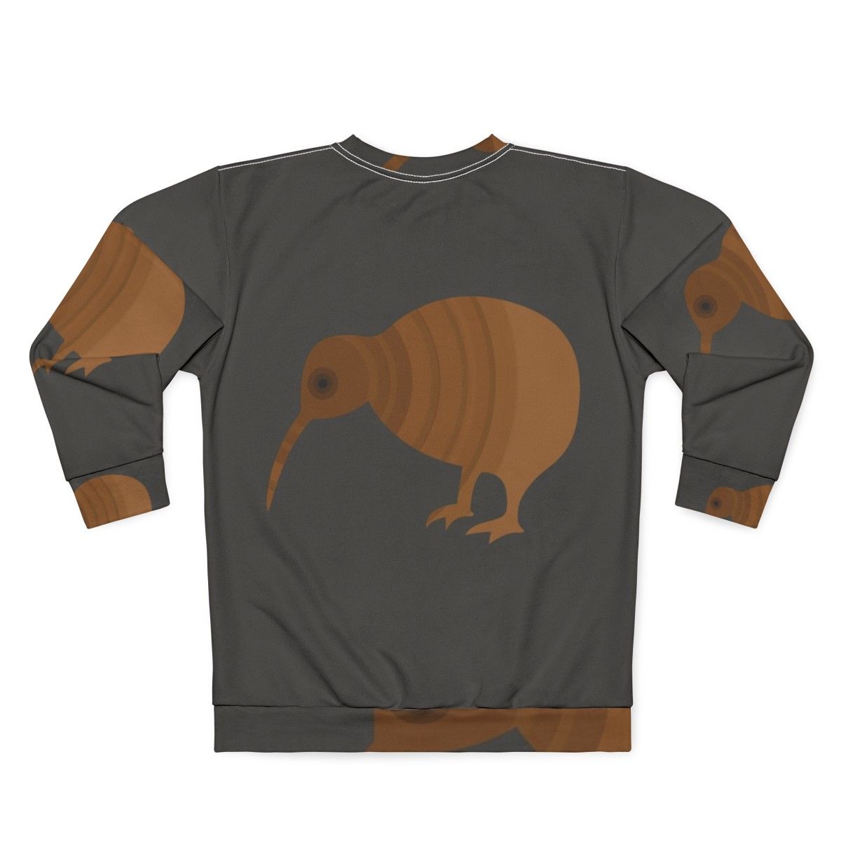 Kiwi Legendary Animals Sweatshirt with Colorful and Abstract Design - Back