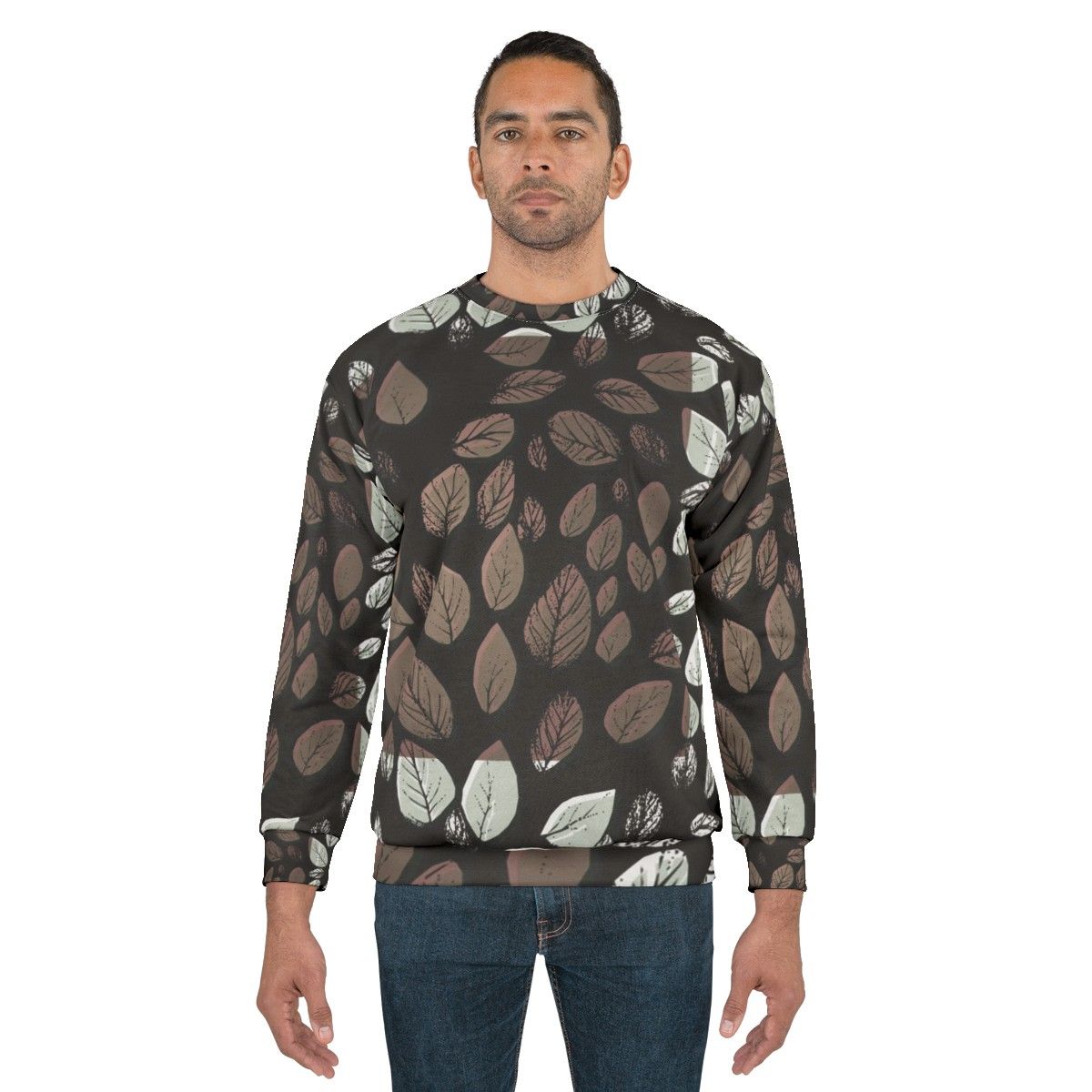 Leaves Desaturated Pattern Sweatshirt - men