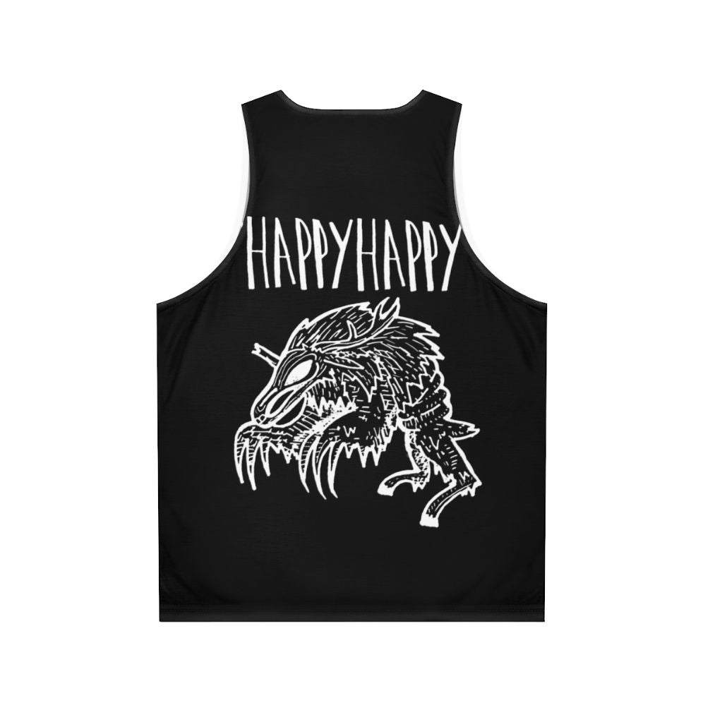 Happyhappy Wendigo Unisex White Tank Top - Back