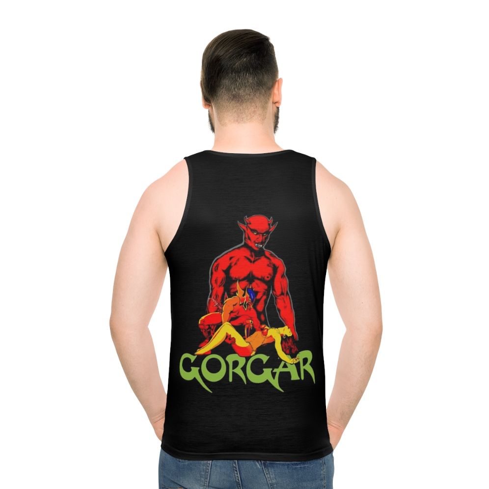 Gorgar Pinball Retro Unisex Tank Top - men back