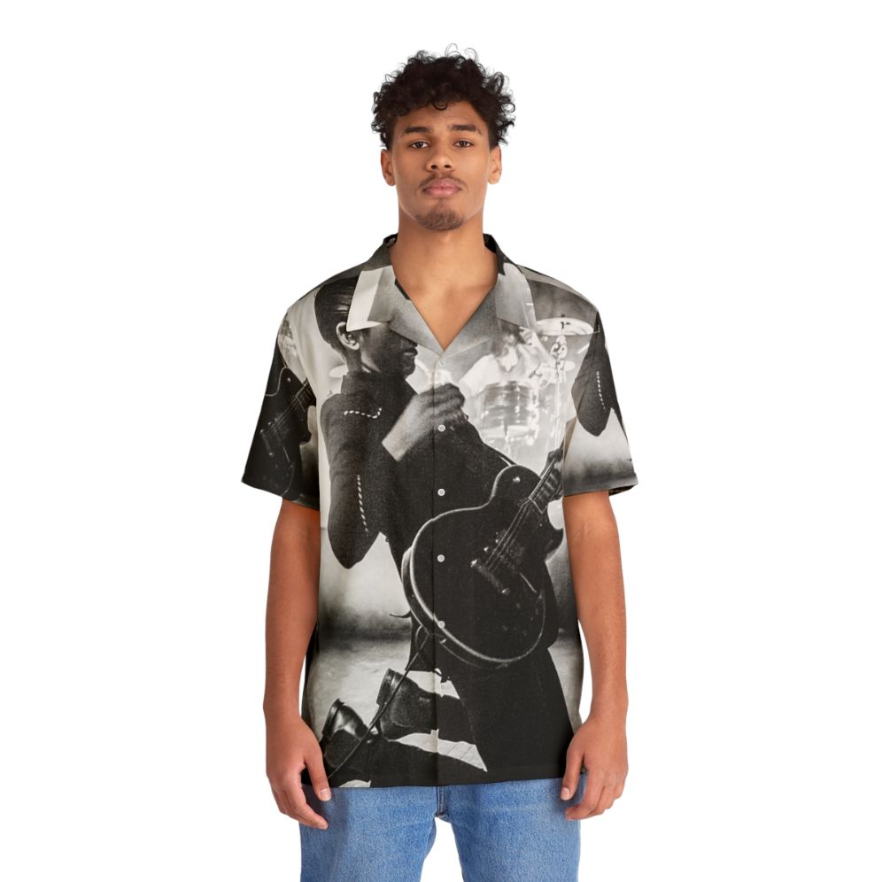 Vintage concert Hawaiian shirt with retro music-inspired design - People Front