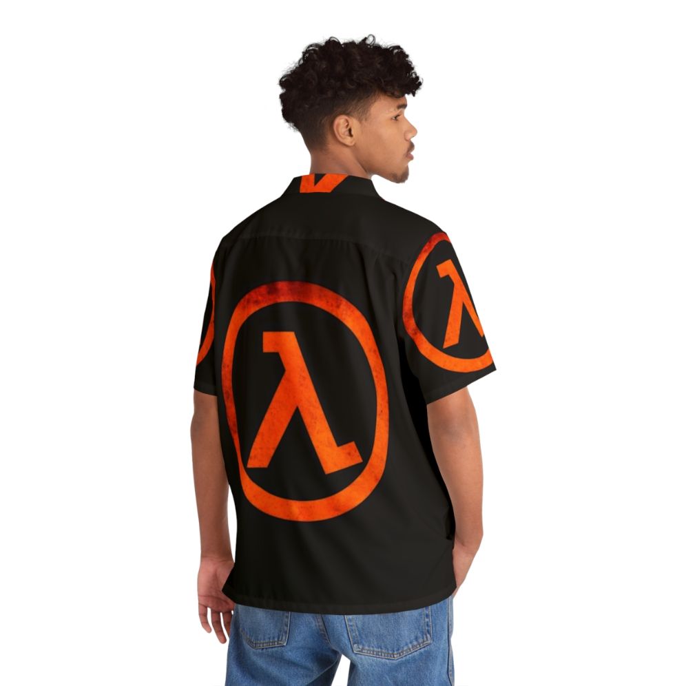 Geek Retro Gaming Half Life Rust Logo Hawaiian Shirt - People Back