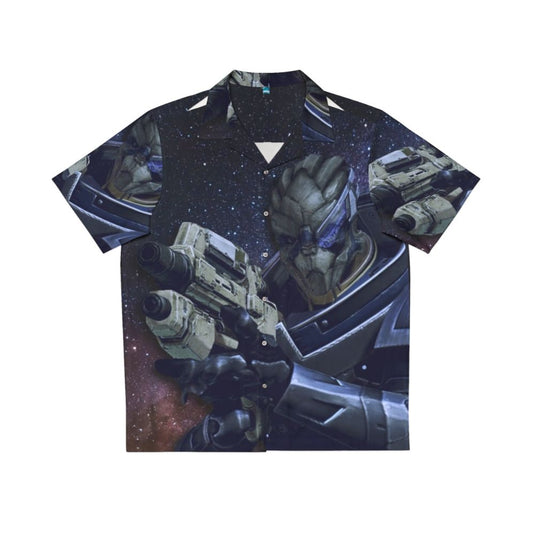 Garrus Vakarian Hawaiian Shirt - Mass Effect Inspired Alien Apparel