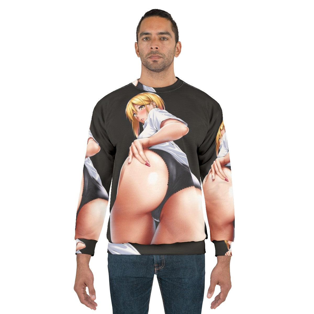 Sexy anime girl cute cartoon naughty hentai sweatshirt - men