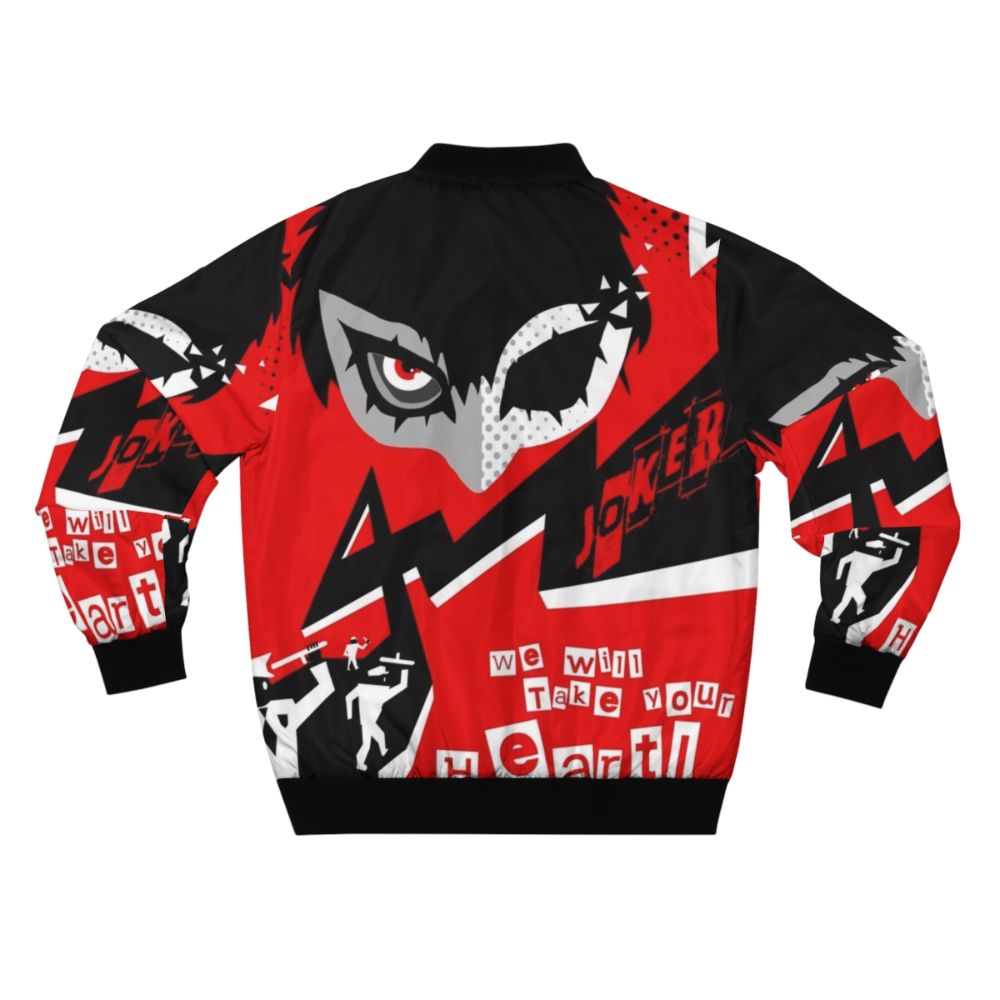 Persona 5 Joker Bomber Jacket with the Take Your Heart slogan - Back