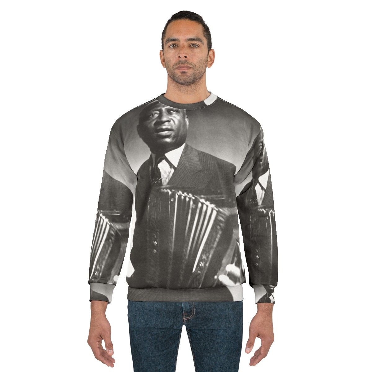 Leadbelly Sweatshirt with Vintage Blues Musician Graphic - men