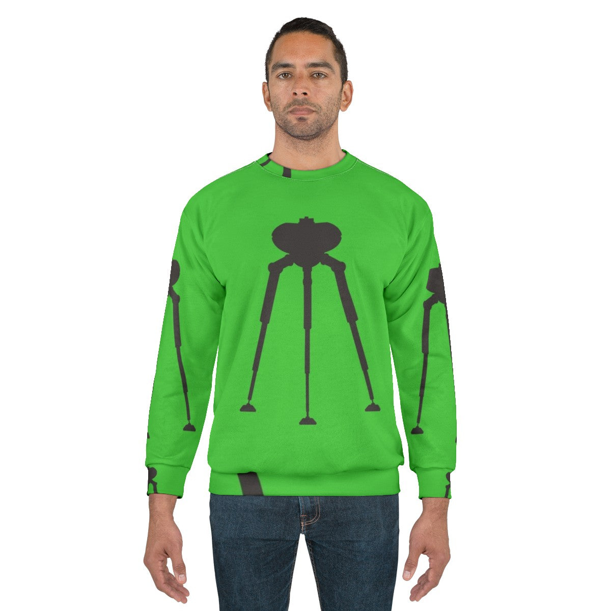 Three Legged Alien Transport Machine Sci-Fi Sweatshirt - men