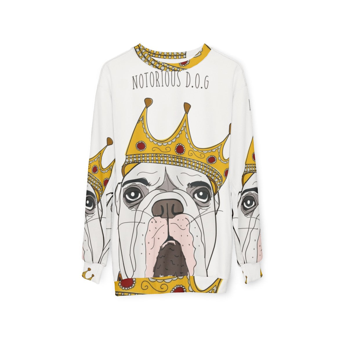 Notorious D.O.G. celebrity dog sweatshirt - hanging