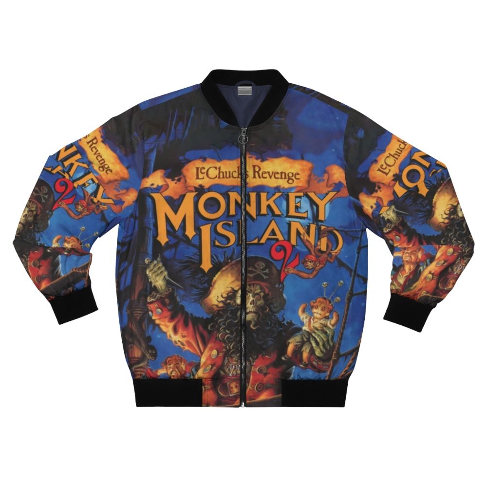 Monkey Island 2 LeChuck's Revenge Bomber Jacket featuring retro video game graphics