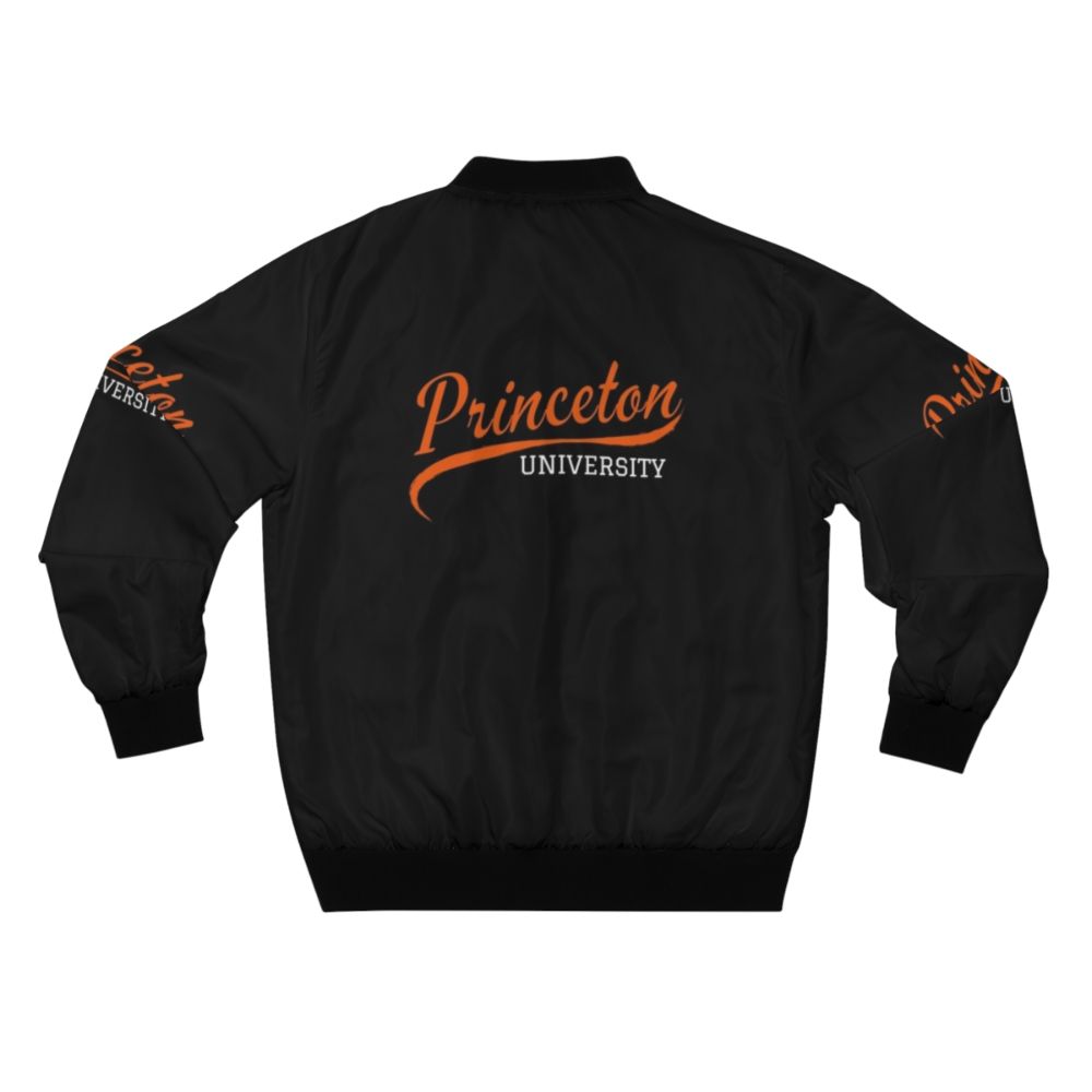 Vintage Princeton University Bomber Jacket with orange and white colors - Back