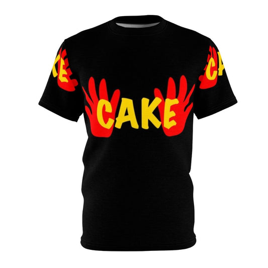 Bob's Burgers inspired cake design t-shirt with cartoon and comedy elements