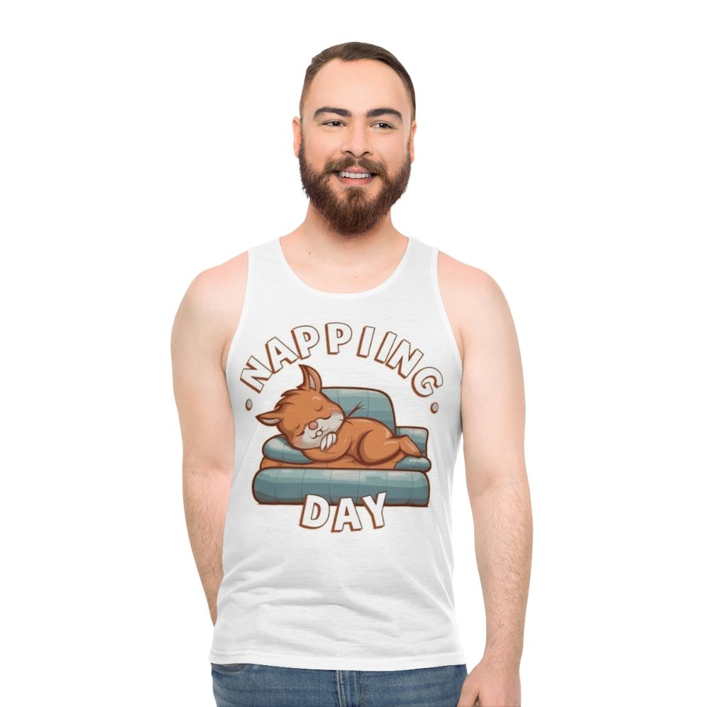 Unisex napping day tank top - men