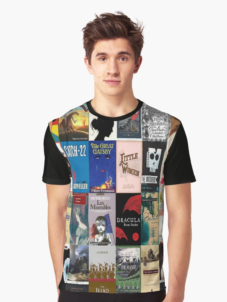 Classic literature book covers graphic design on a t-shirt - Men