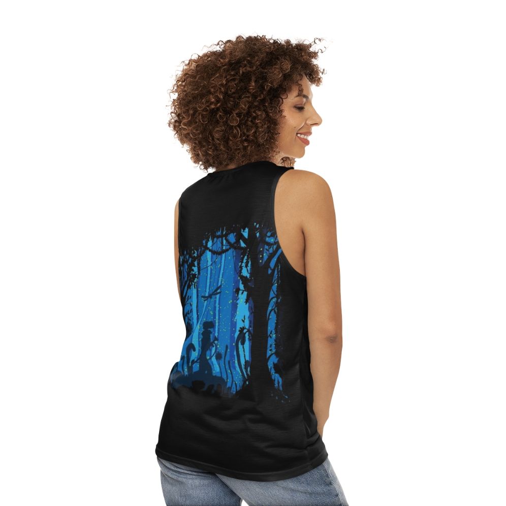 Eco-friendly toxic jungle unisex tank top - women back