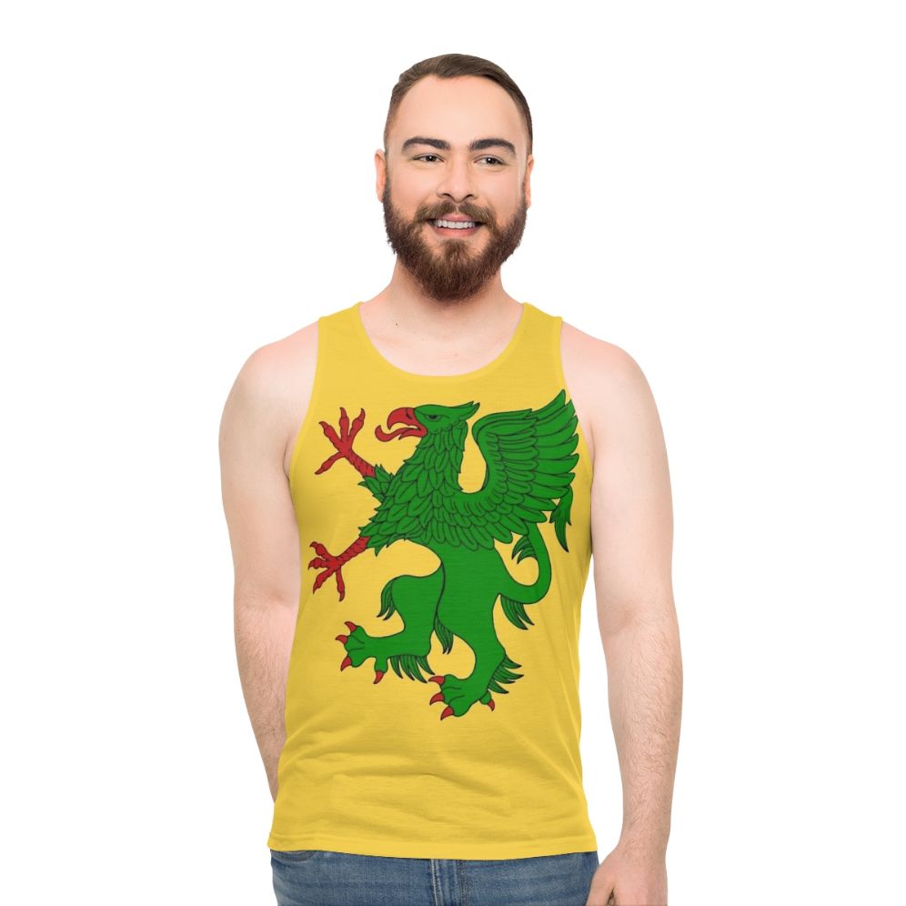 Green griffin unisex tank top - men