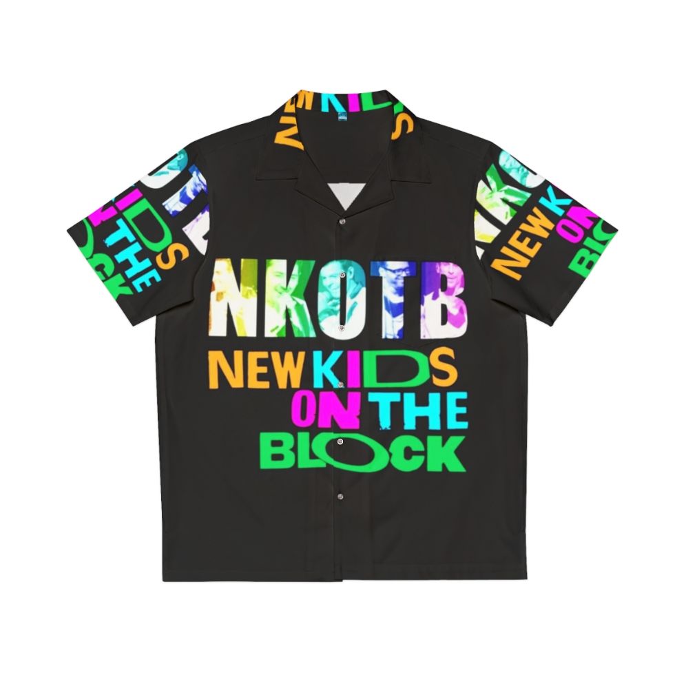 Retro NKOTB Hawaiian-style shirt