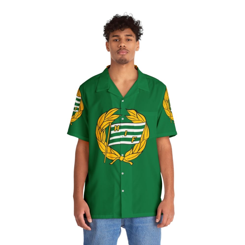 Hammarby Fotboll Away Hawaiian-Style Football Shirt - People Front