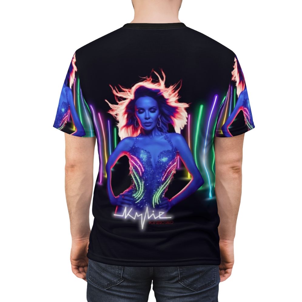 Kylie Minogue Inspired All-Over-Print T-shirt Featuring the Vegas High Tension Tour Design - men back