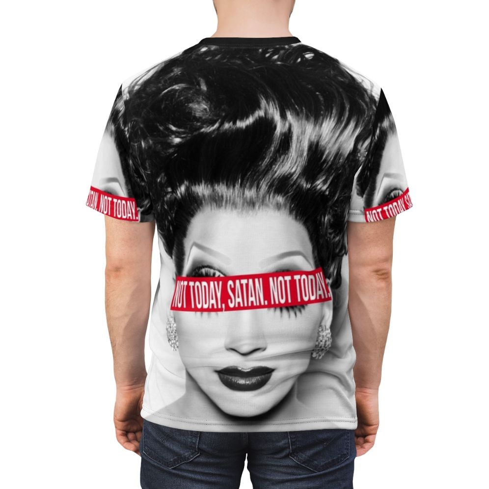 Sassy "Not Today Satan" t-shirt inspired by RuPaul's Drag Race - men back