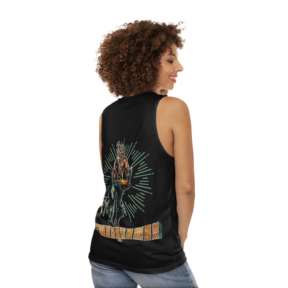 Chewbaquaman sci-fi unisex tank top - women back