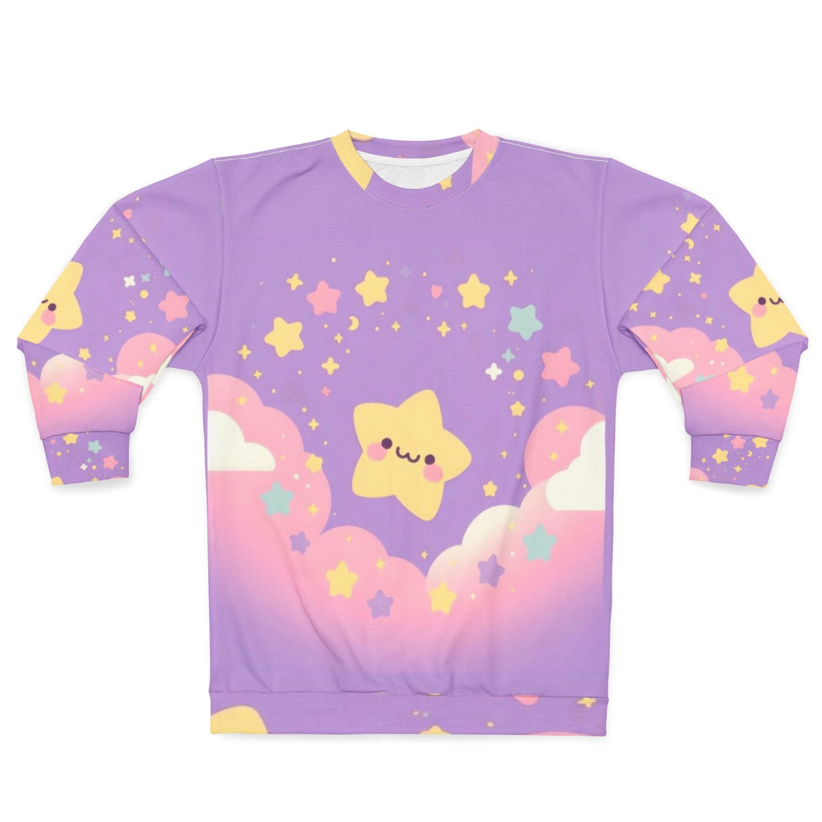 Happy star purple sky sweatshirt