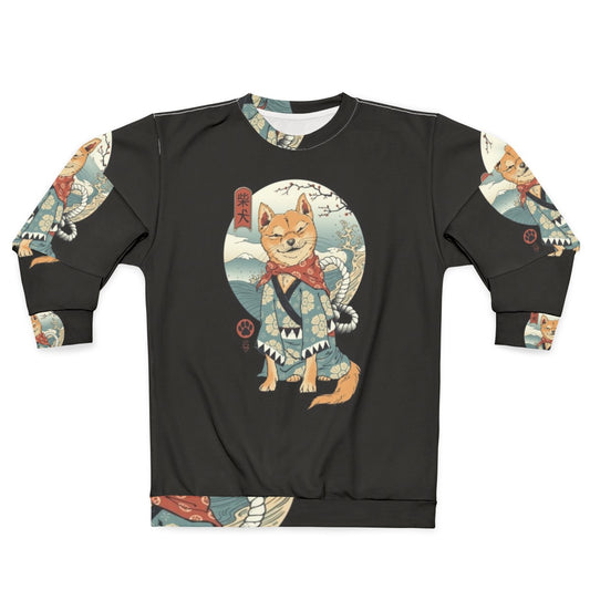 Shiba Inu Sweatshirt featuring Japanese Woodblock Art