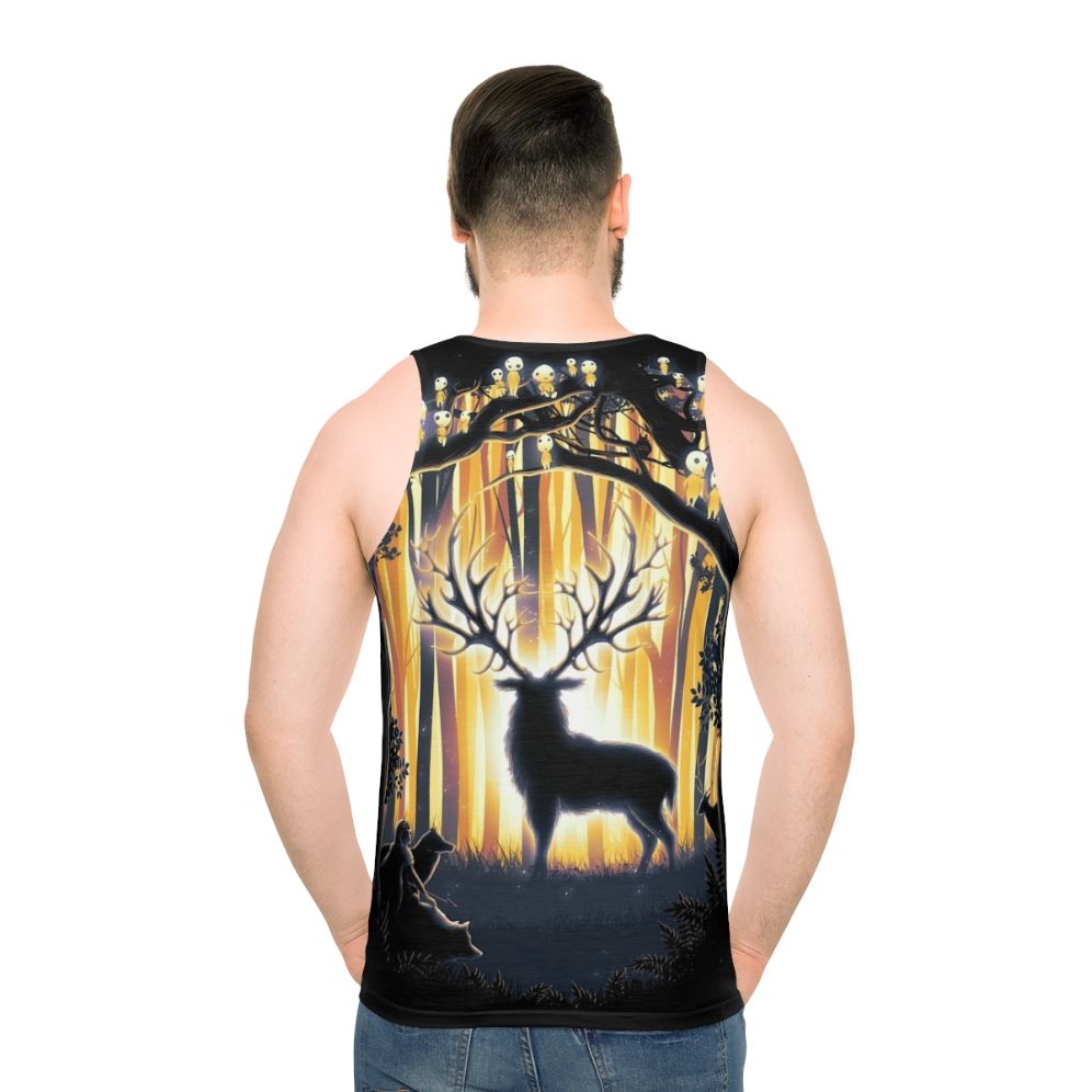 Deer God Master of the Forest Unisex Tank Top - men back