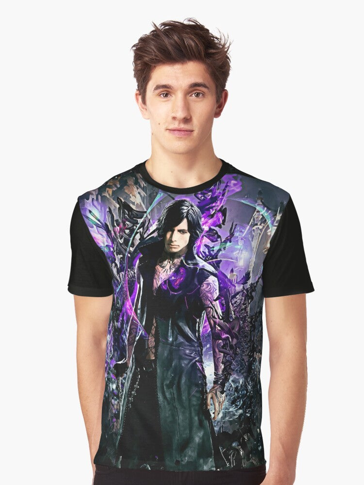 Devil May Cry 5 t-shirt featuring characters Dante, Nero, and Vergil - Men