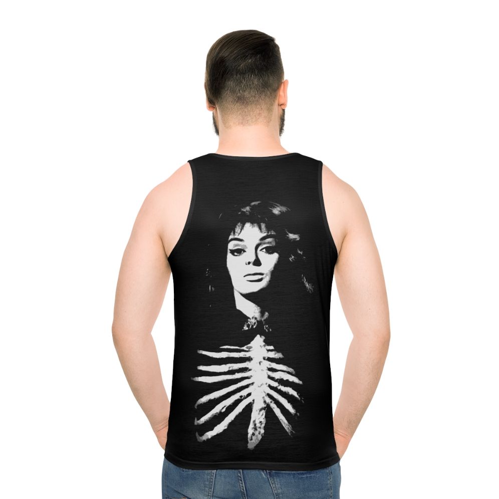 Barbara Steele Queen of Horror Unisex Tank Top - men back