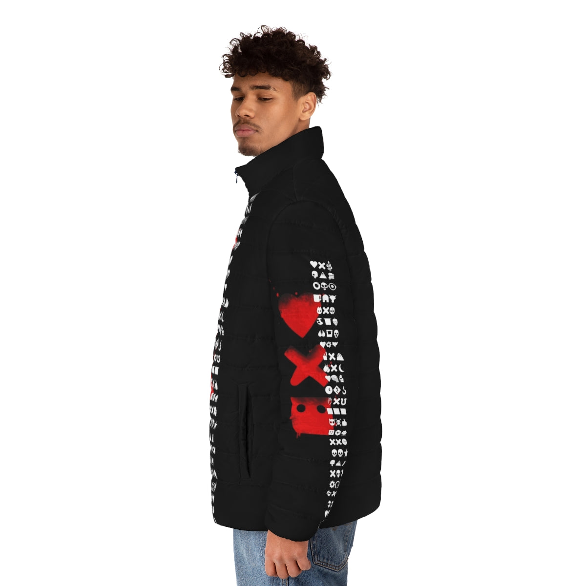 Love Death Robots 27 Episodes Puffer Jacket with 3D Pictogram Graphics - men side left