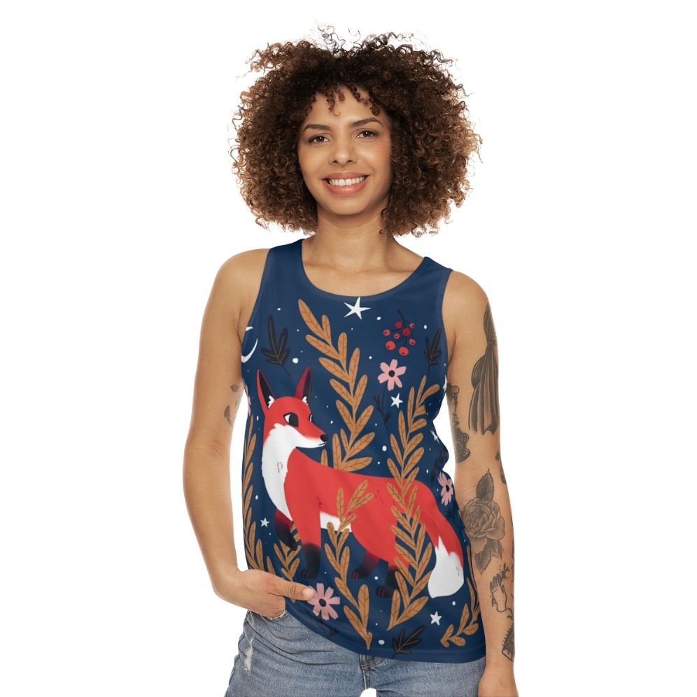 Cozy Winter Woodland Unisex Tank Top - women