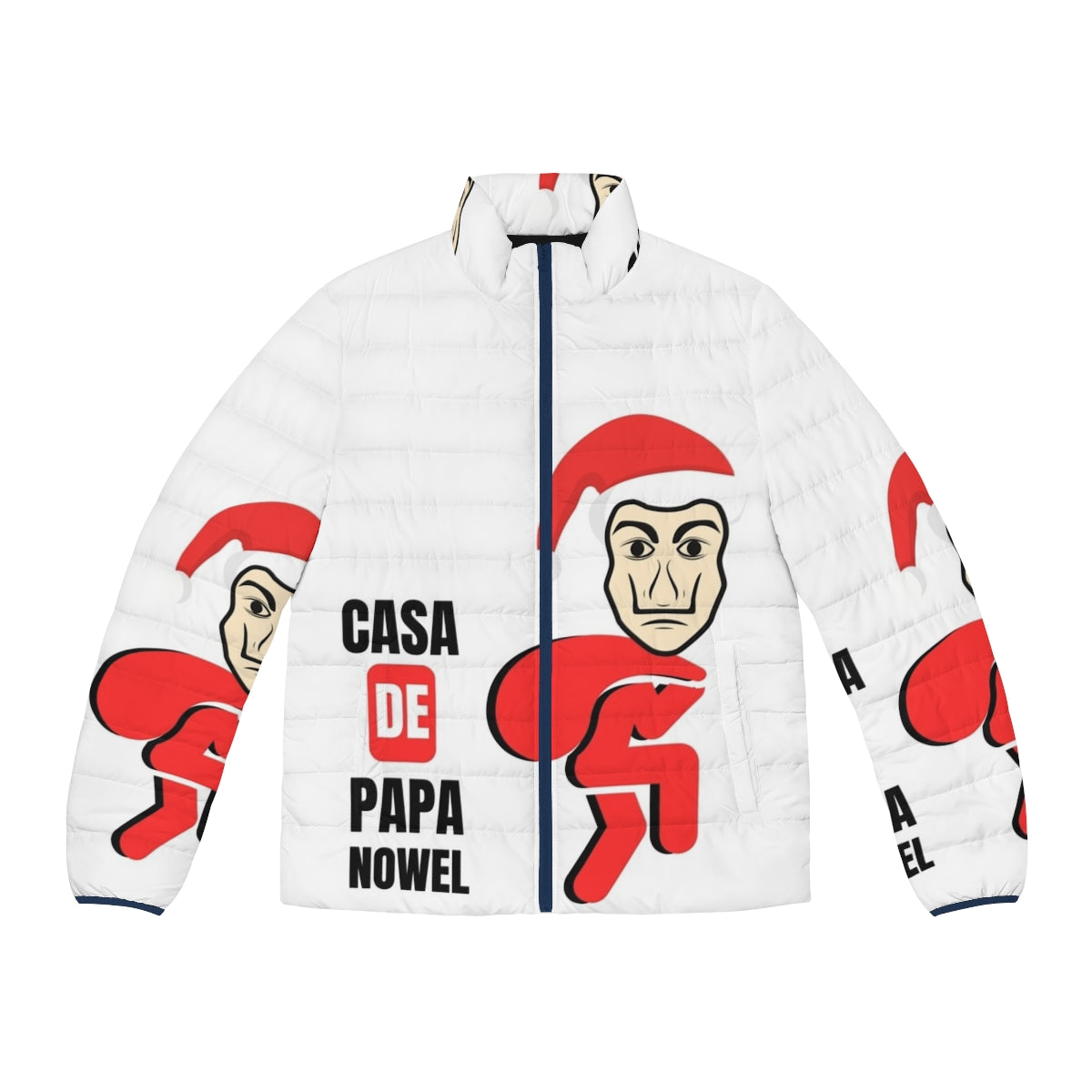 Casa de Papel Money Heist Puffer Jacket with iconic character designs