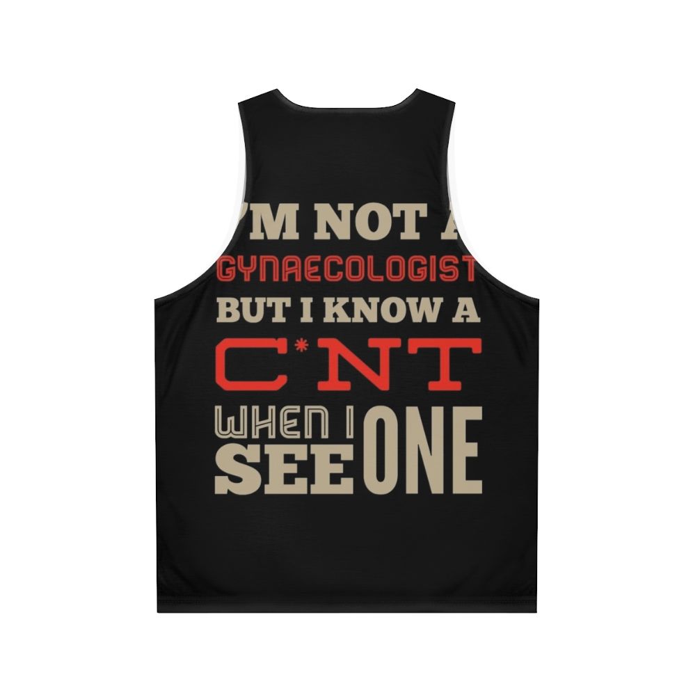 Funny gynecology professions unisex tank top - Back