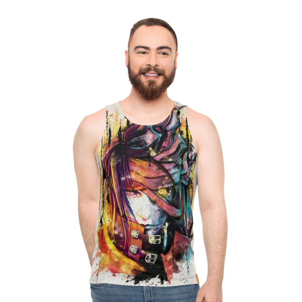 Final Fantasy inspired Valentine's Day unisex tank top - men